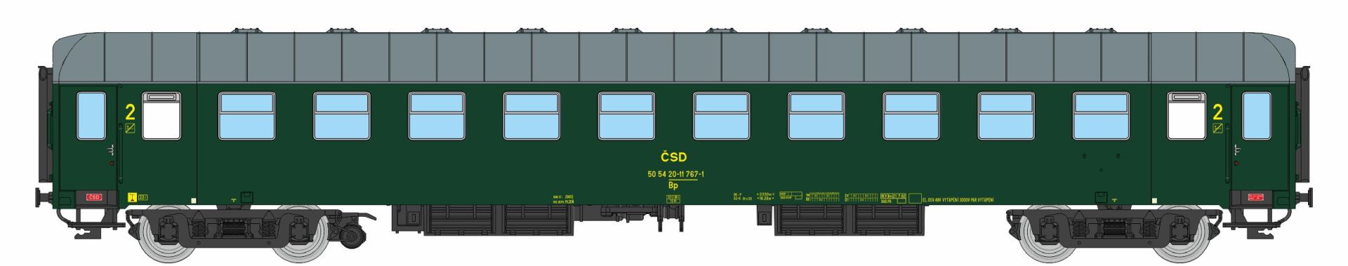 igra 97200033 - Personenwagen Bp Plzen, Zdice 2, CSD, Ep.IV