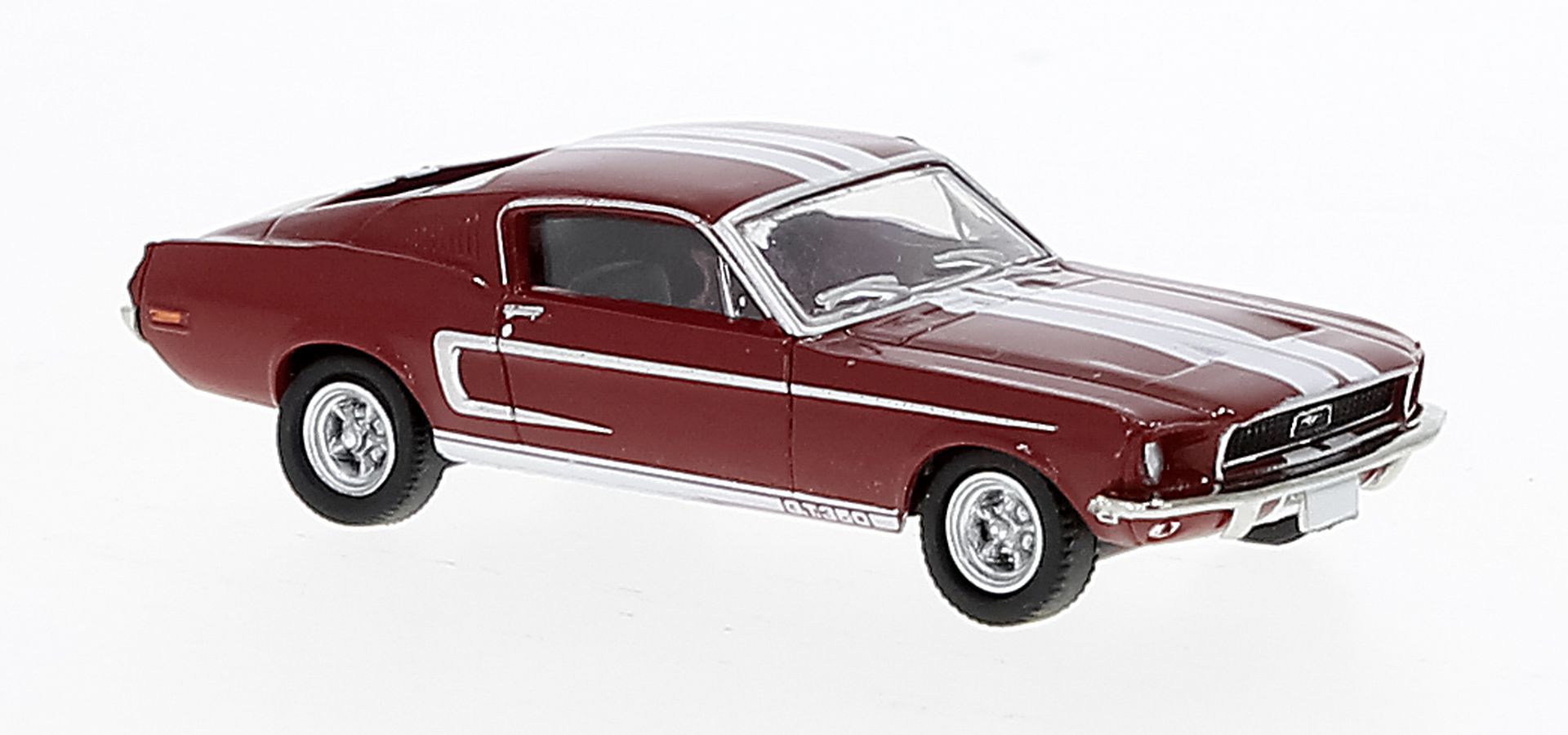 Brekina 19605 - Ford Mustang Shelby GT 350, rot/weiß, 1968