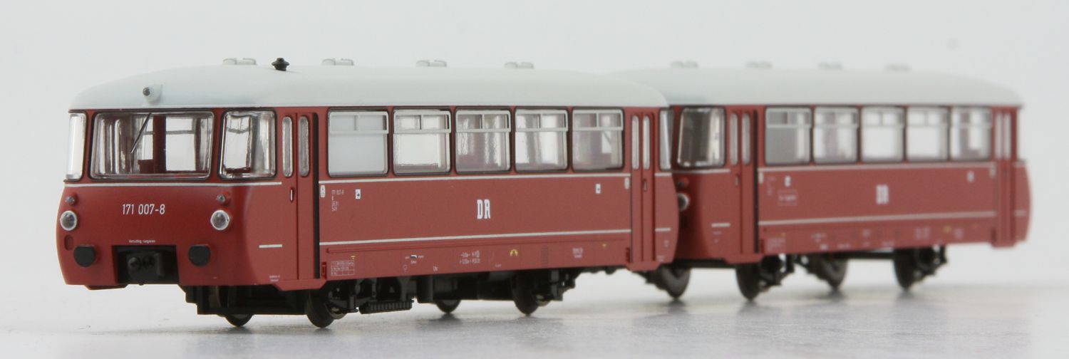 Kres 2171 - Triebwagen LVT 171.0 + VB 171.8, DR, Ep.IV, mit Panoramafenster