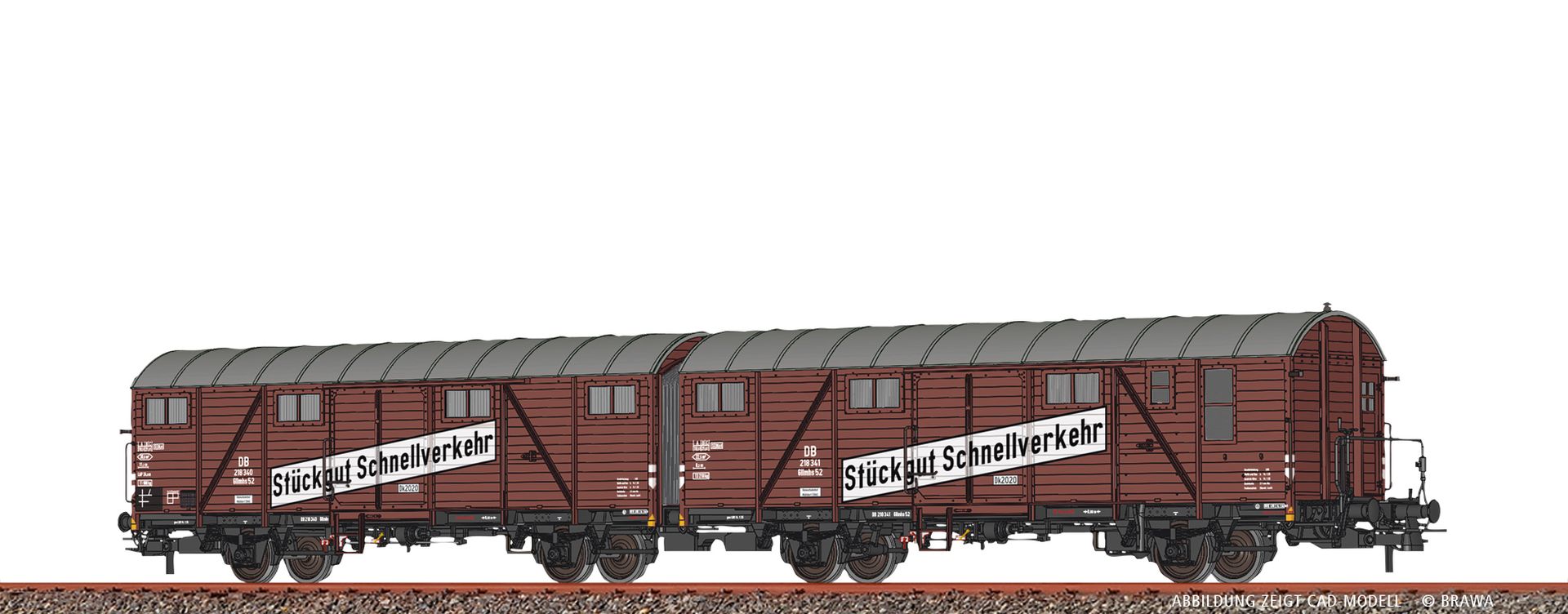 Brawa 51300 - Gedeckter Güterwagen Hrs-vz332, DB, Ep.III