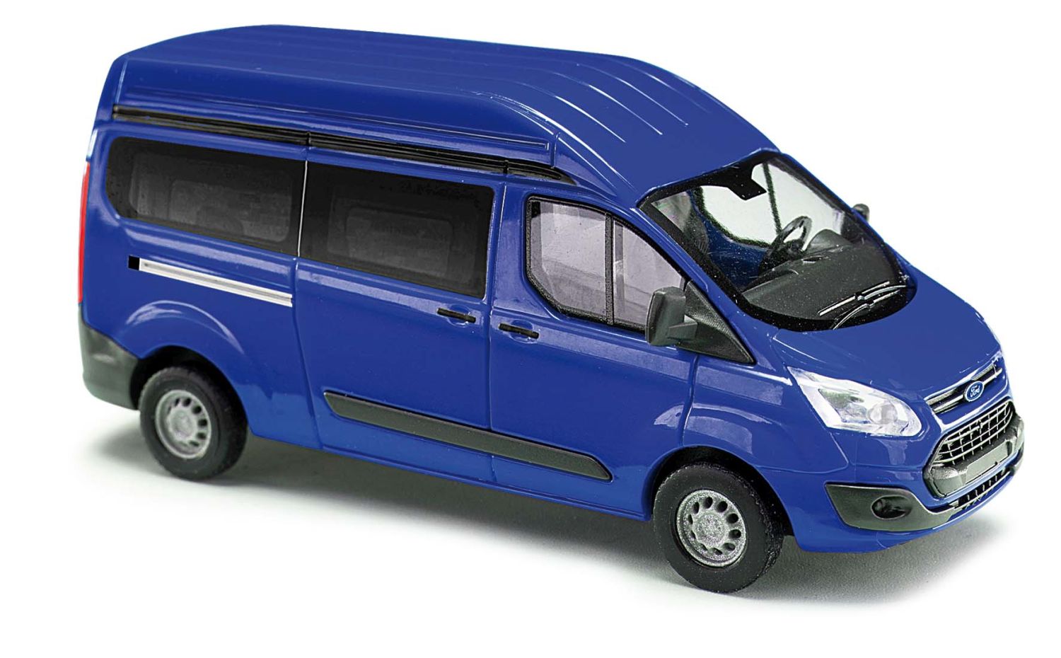 Busch 52501 - Ford Transit Custom mit Hochdach Bus, blau Busch 52501 - Ford Transit Custom mit Hochdach Bus, blau