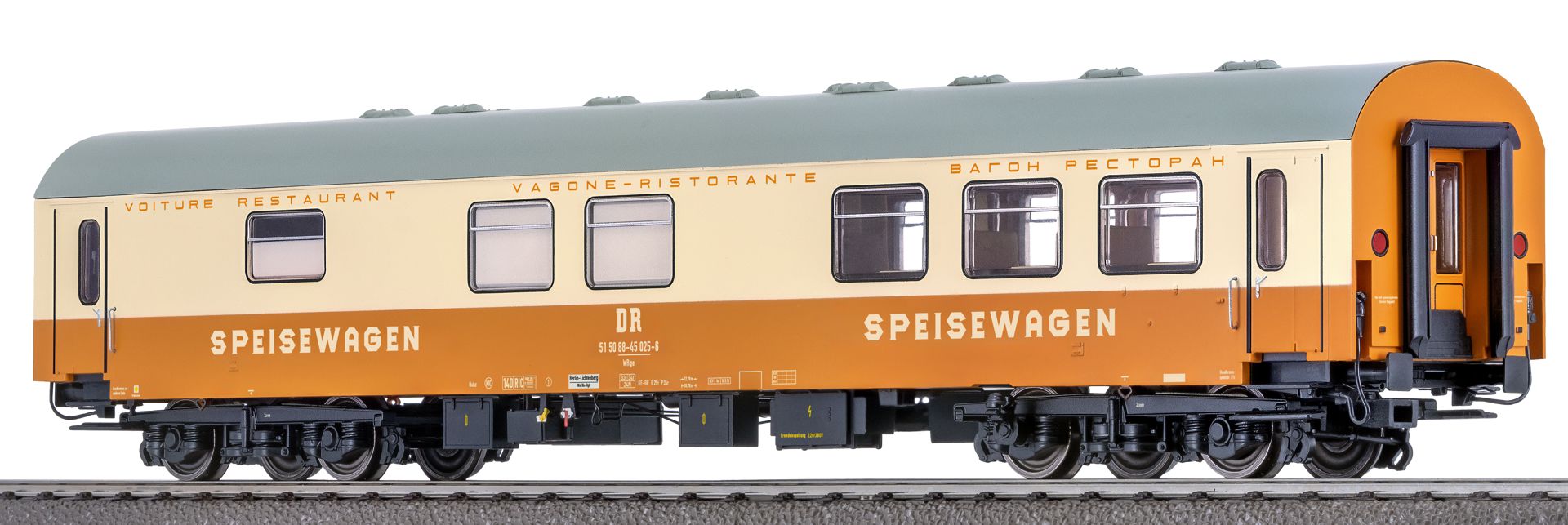 Brawa 51320 - Reko-Speisewagen WRge 45 025-6, graues Dach, DR, Ep.IV b