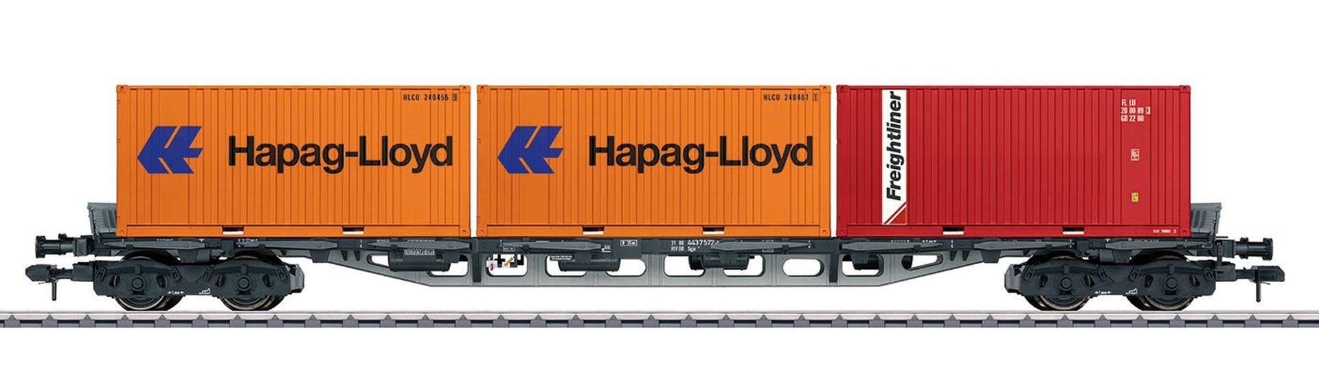 Märklin 58715 - Containertragwagen Sgjs 716, DB, Ep.IV 'Hapag-Lloyd, Freighliner'