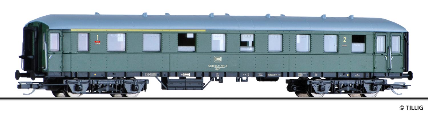 Tillig 13356 - Personenwagen ABye 616, 1./2. Klasse, DB, Ep.IV