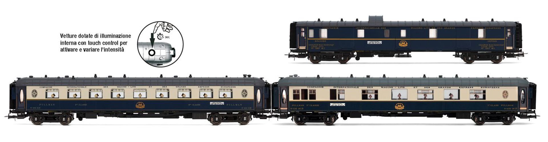 Rivarossi HR4390 - 3er Set Personenwagen 'Edelweiss Pullman Express', CIWL, Ep.II, Set 1