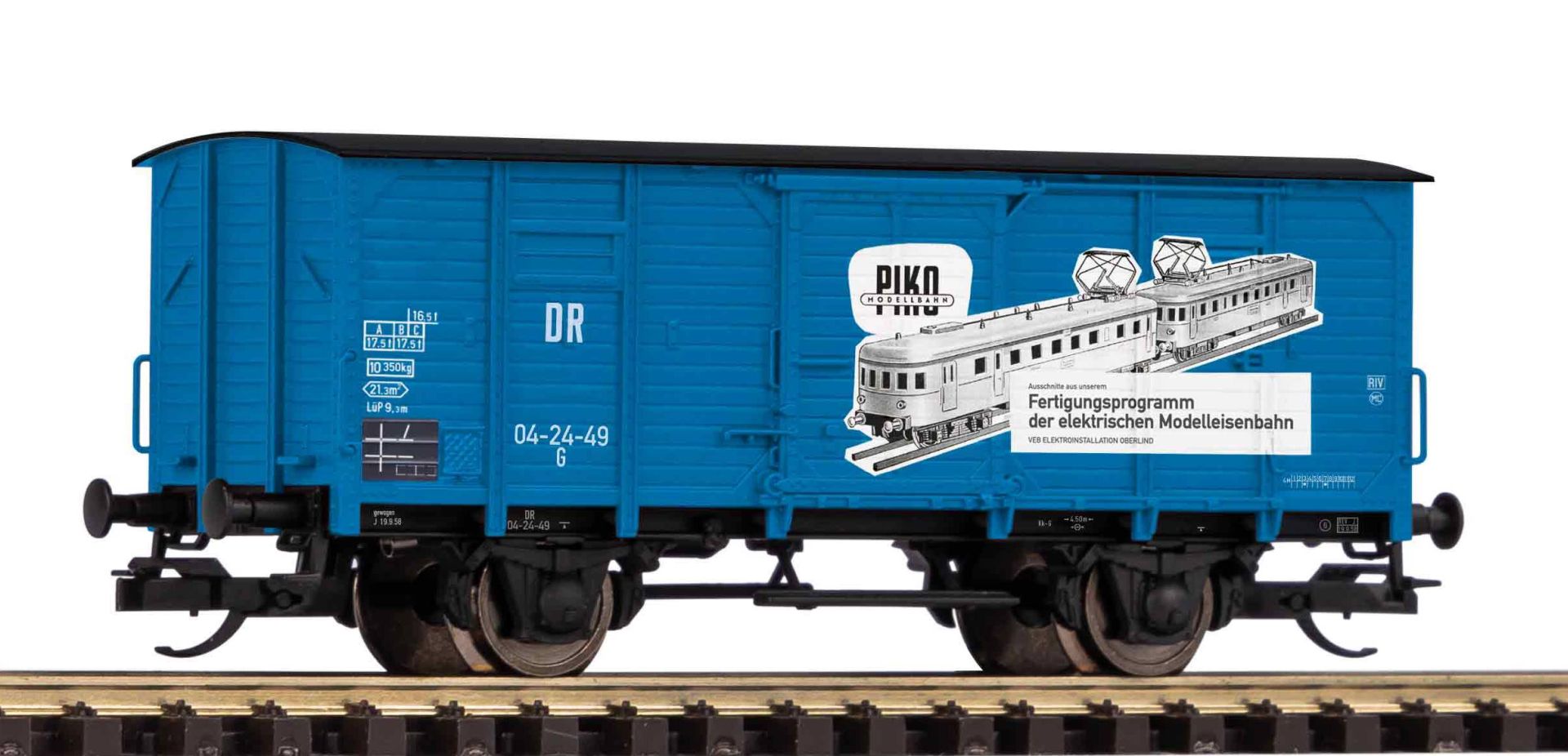 Piko 47777 - Gedeckter Güterwagen G02, DR, Ep.III 'VEB PIKO'
