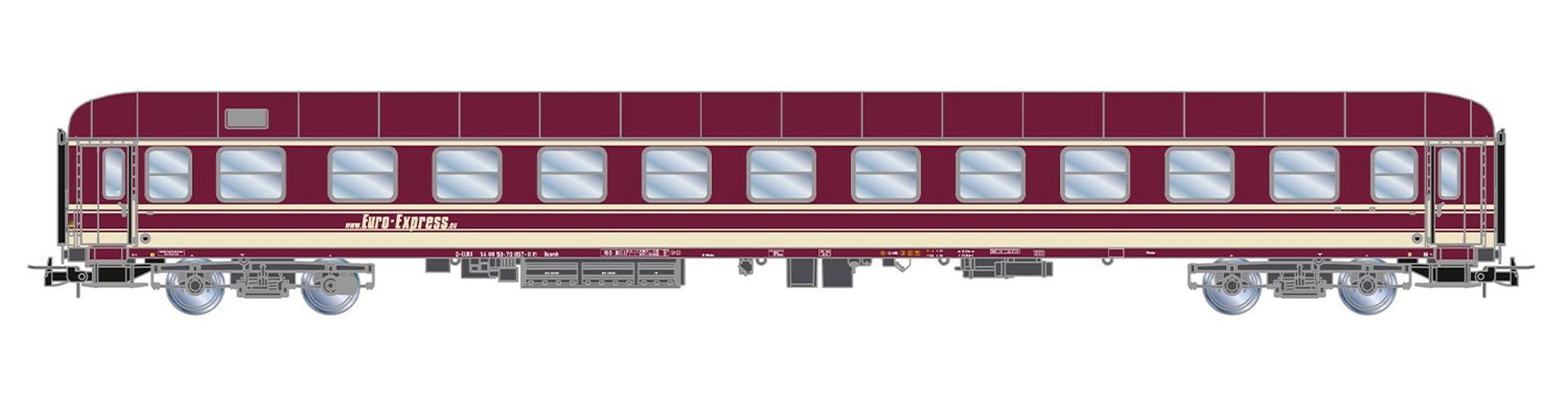 Rivarossi HR4417 - 3er Set Liegewagen, Euro-Express, Ep.V-VI