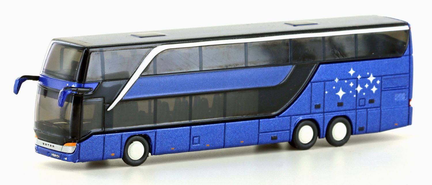 MiNis LC4488 - Setra S 431DT Reisebus neutral, metallic blau