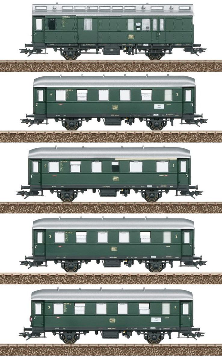 Trix 23225 - 5er Set Personenwagen, DB, Ep.III, DC-MFX-Digital