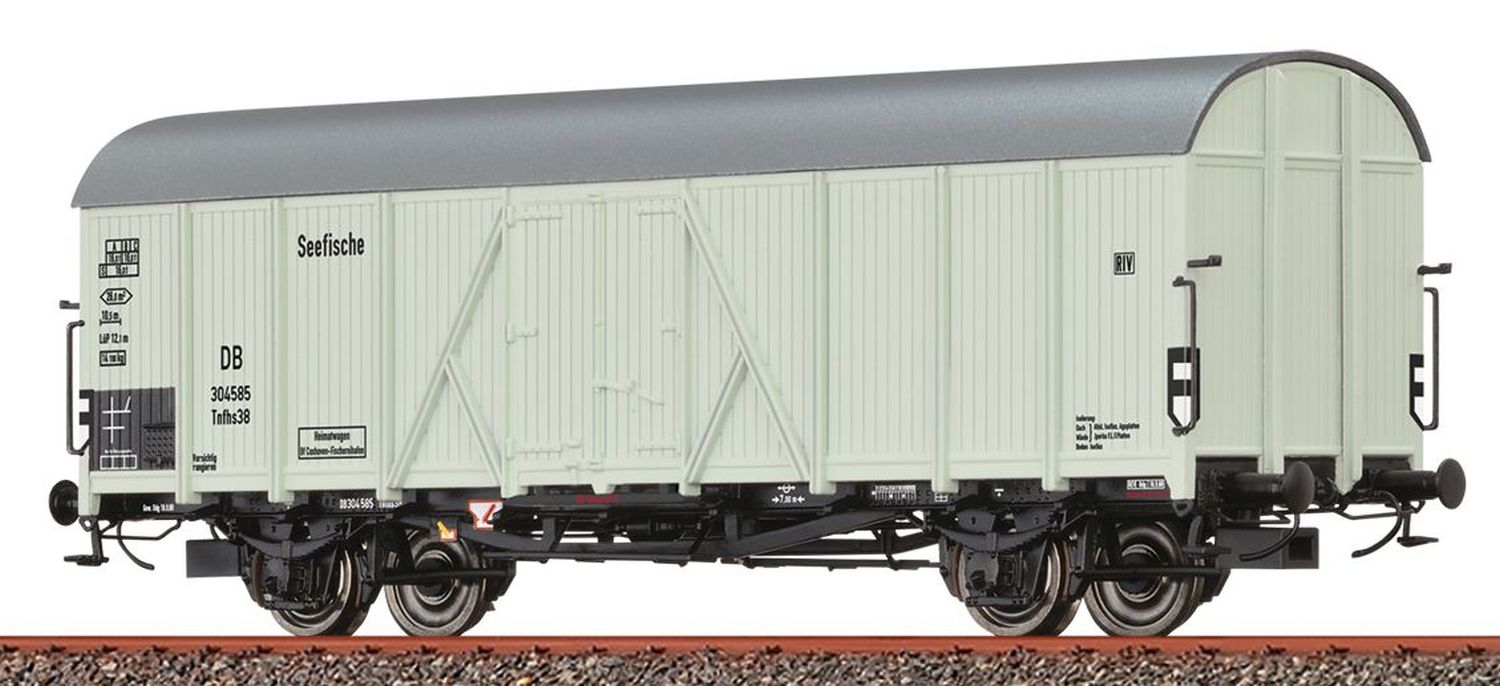 Brawa 47627-A24 - Kühlwagen Tnfhs 38, DB, Ep.III 'Seefische'