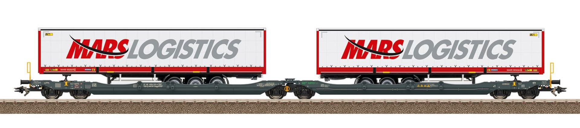 Trix 24472 - Doppel-Taschenwagen Sdggmrss, MFD Rail, Ep.VI 'Mars'