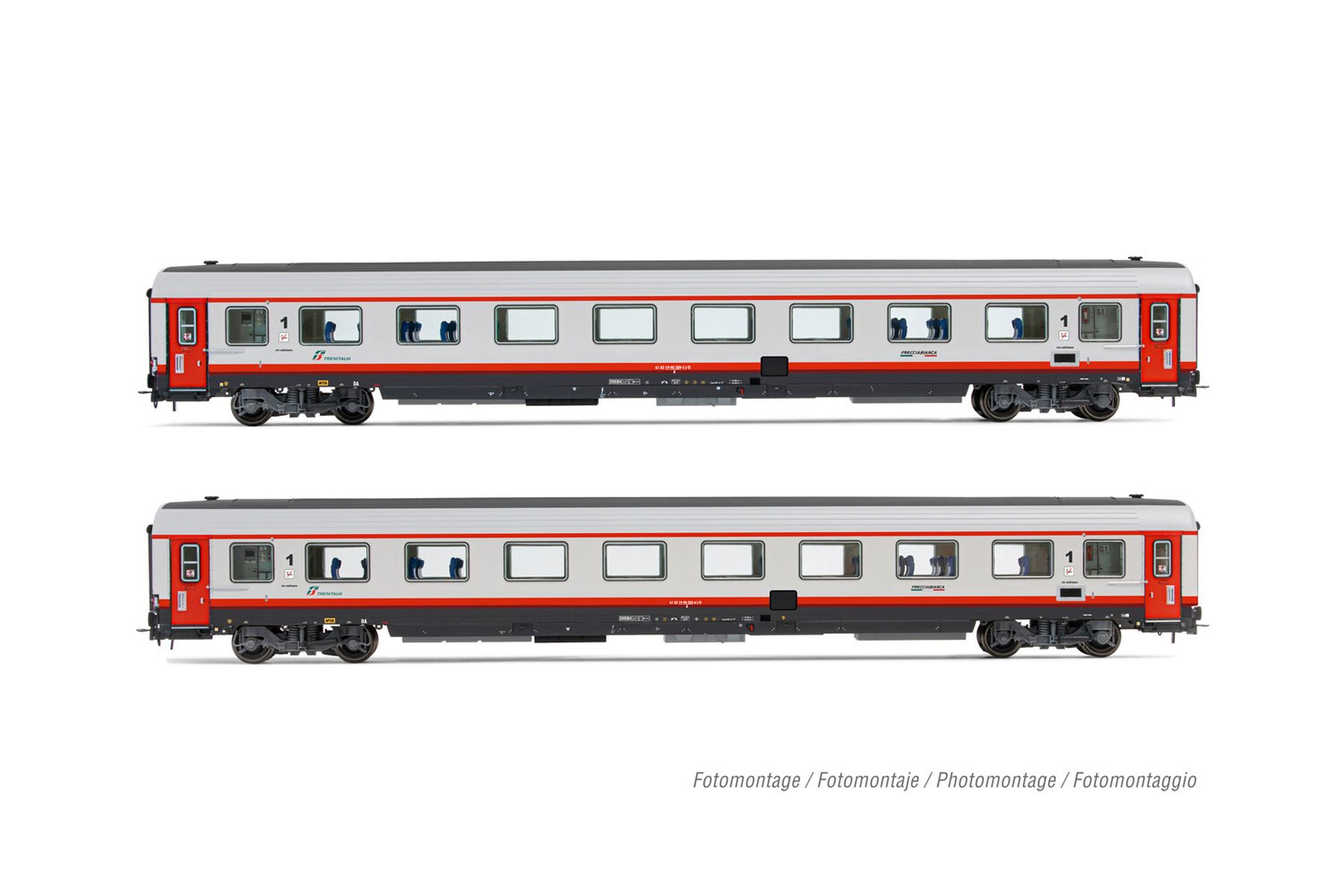 Rivarossi HR4351 - 2er Set Personenwagen 'Progetto 901', FS, Ep.VI