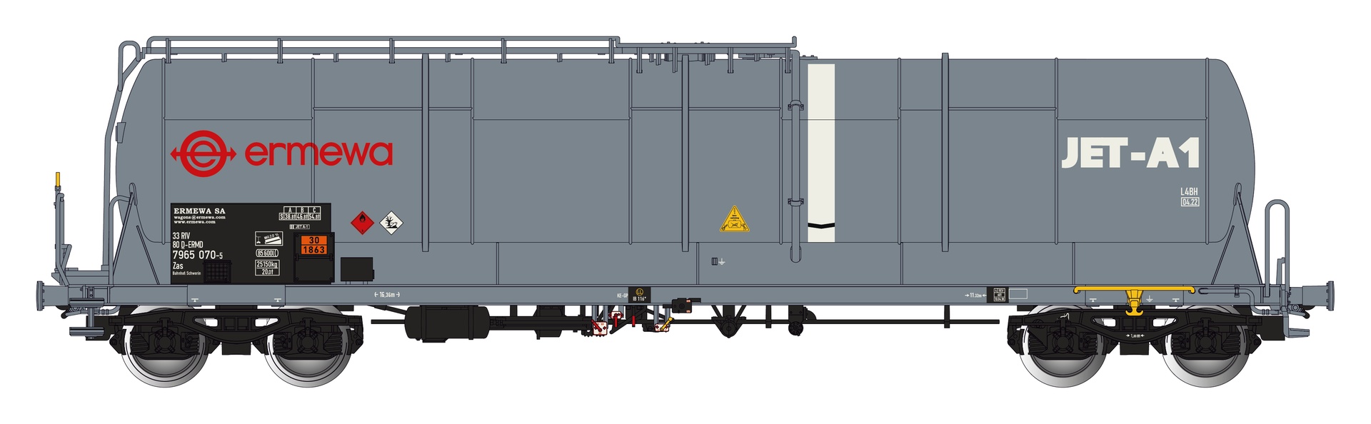 Albert Modell 796009 - Kesselwagen Zas, D-ERMD, Ep.VI 'ermewa'