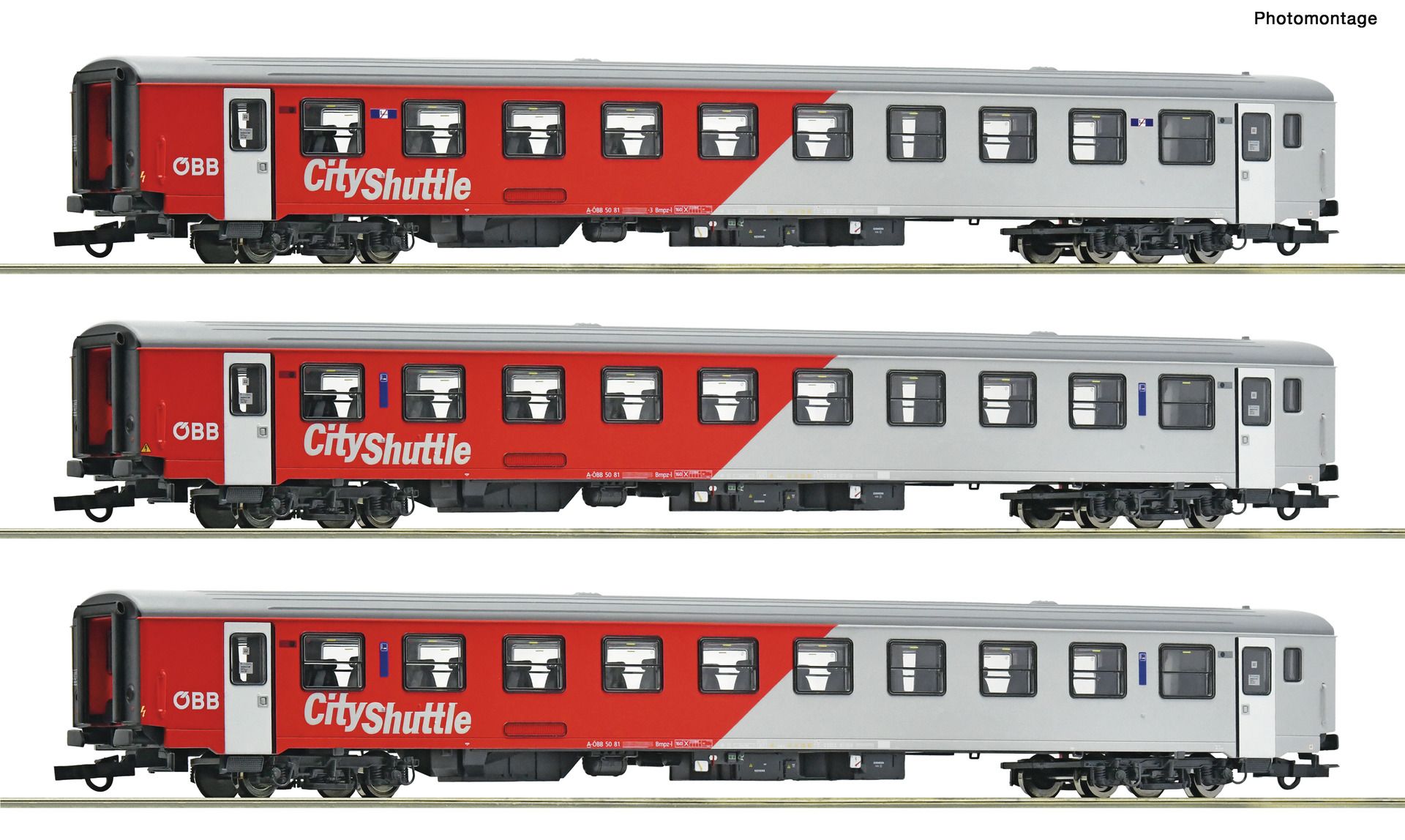 Roco 6200191 - 3er Set Personenwagen 'CityShuttle', ÖBB, Ep.VI