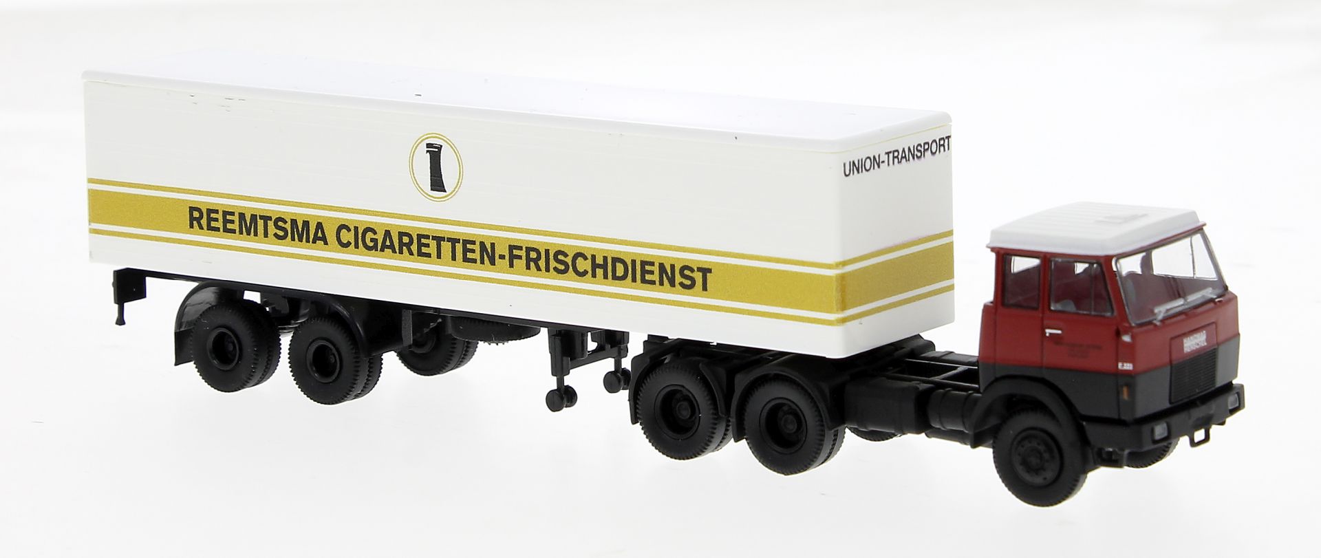 Brekina 82252 - Henschel F221S Koffer-Sattelzug Reemtsma der Union