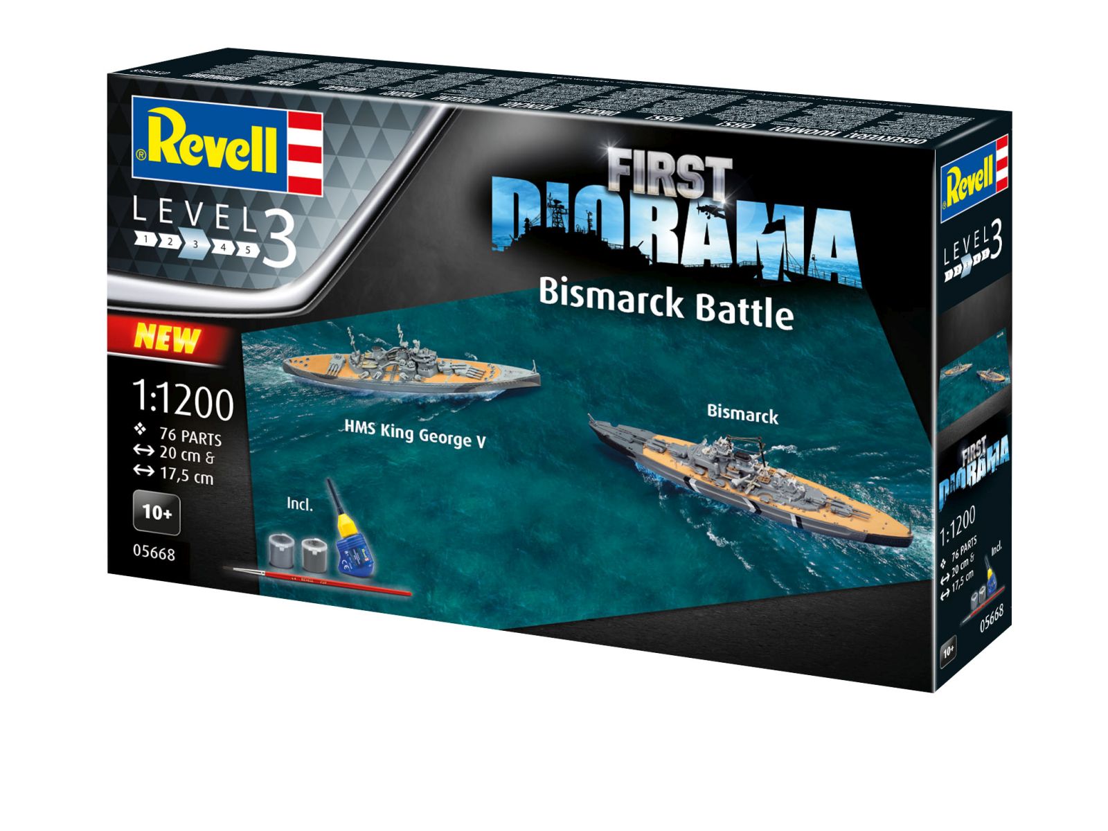 Revell 05668 - First Diorama Set - Bismarck Battle Revell 05668 - First Diorama Set - Bismarck Battle