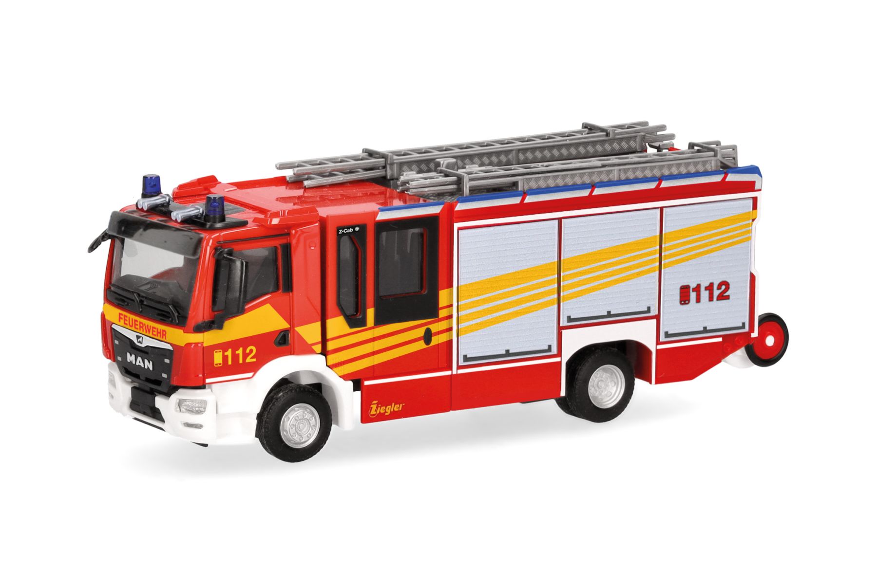 Herpa 097086 - MAN TGM CC Ziegler Z-Cab "Feuerwehr"