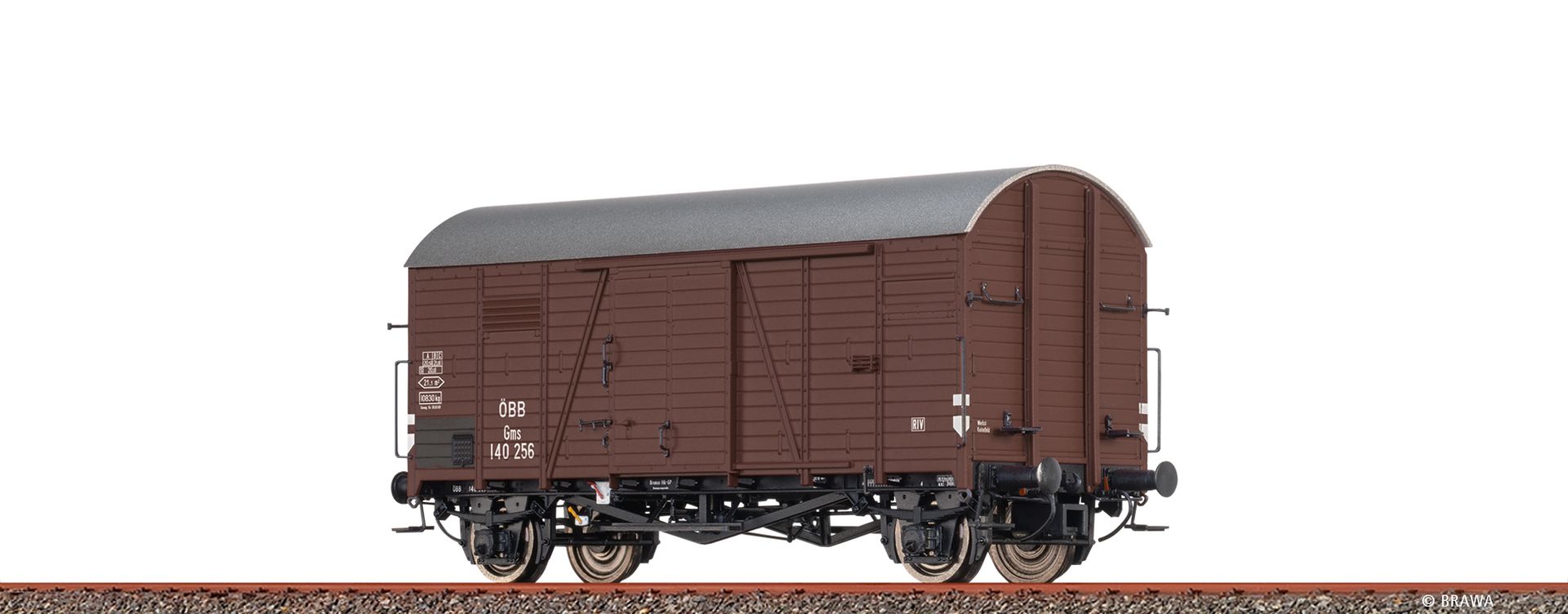 Brawa 50747 - Gedeckter Güterwagen Gms, ÖBB, Ep.III