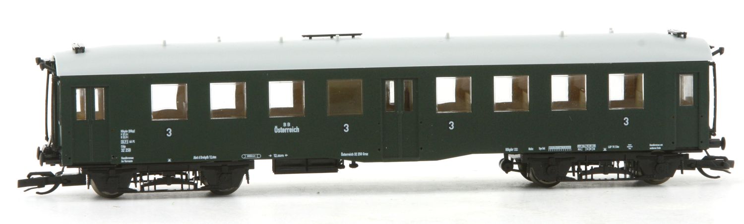 Saxonia 120011 - Personenwagen Bauart 'Altenberg', 3. Klasse, BBÖ, Ep.III, 1. BN