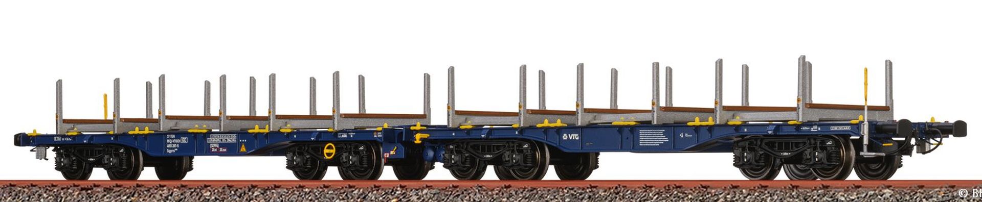 Brawa 50666 - Drehgestellflachwagen Sggrrs, VTG, Ep.VI