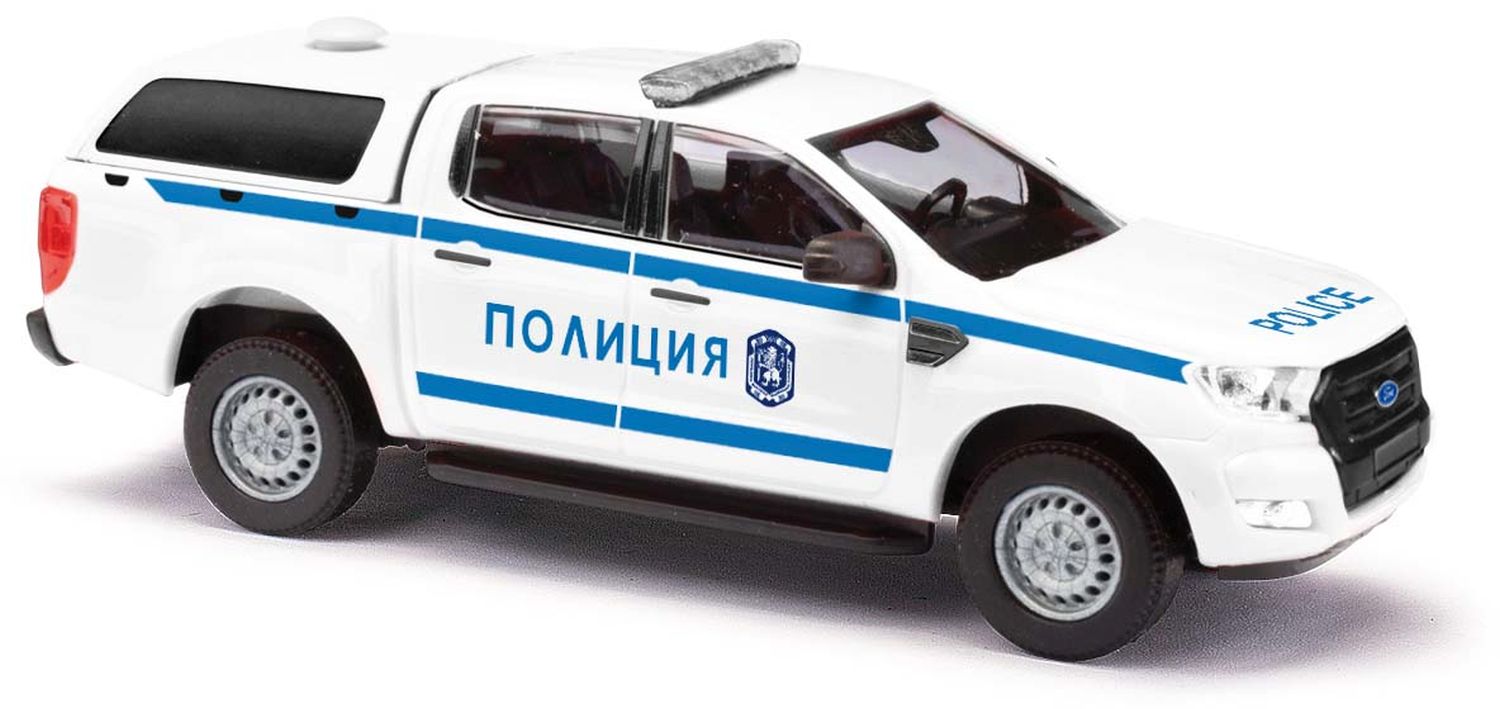 Busch 52832 - Ford Ranger mit Hardtop Polizia Bulgarien, Baujahr 2016