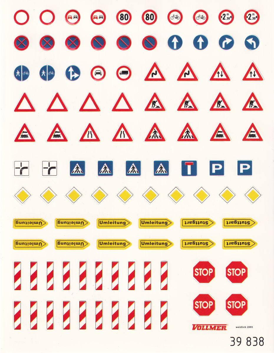 Vollmer 45160 - Deko-Set Straßenschilder