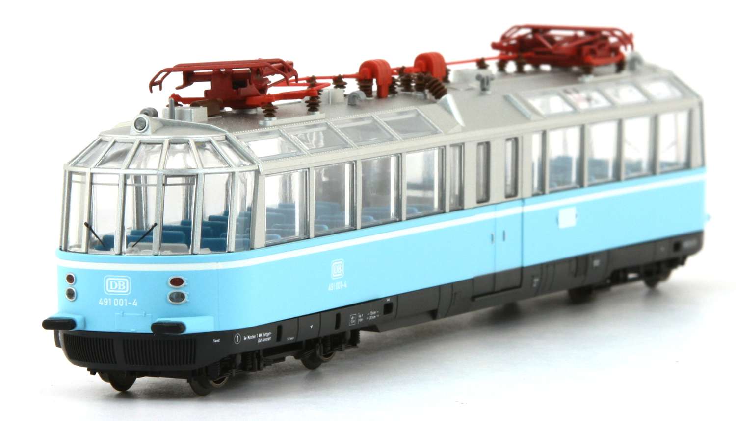 Kres 4912 - Triebwagen 'Gläserner Zug' ET 91 01 001-4, DB, Ep.IV, olympiablau