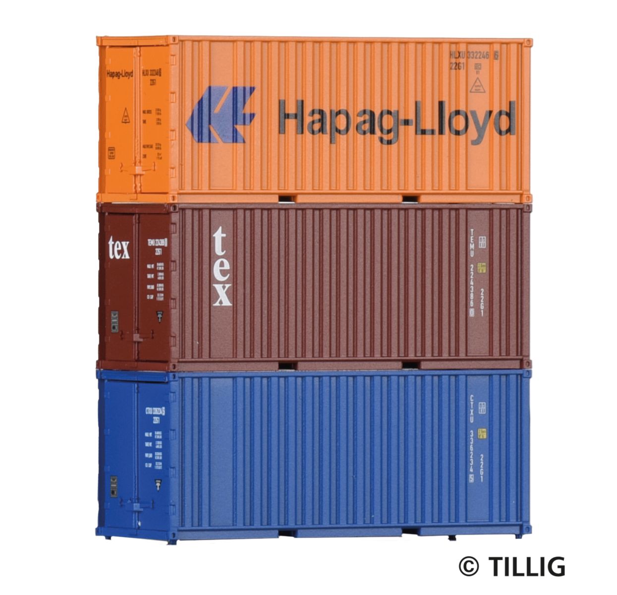 Tillig 07706 - 3er Set 20' Container
