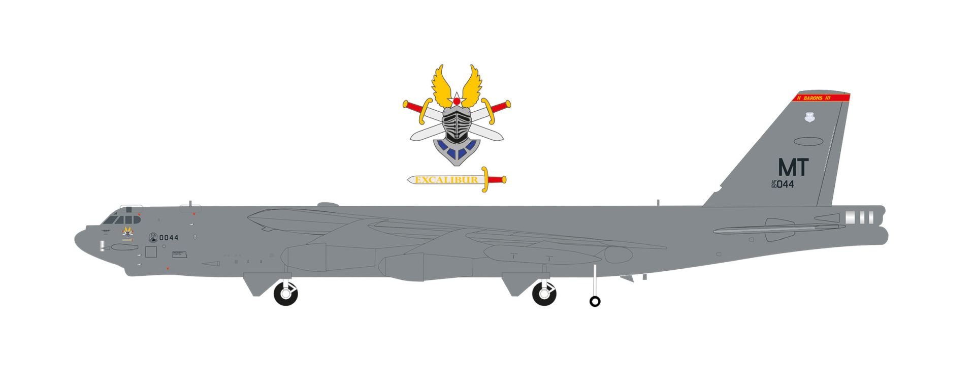 Herpa 573467 - U.S. Air Force Boeing B-52H Stratofortress - 23rd Bomb Squadron "Barons"