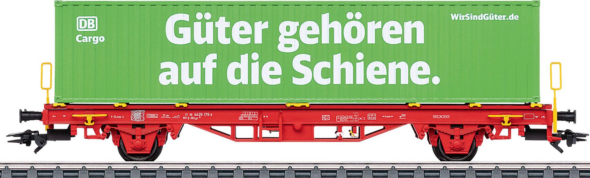 Märklin 47585 - Containertragwagen Lgs 580 mit DB-Cargo Container, DBAG, Ep.VI