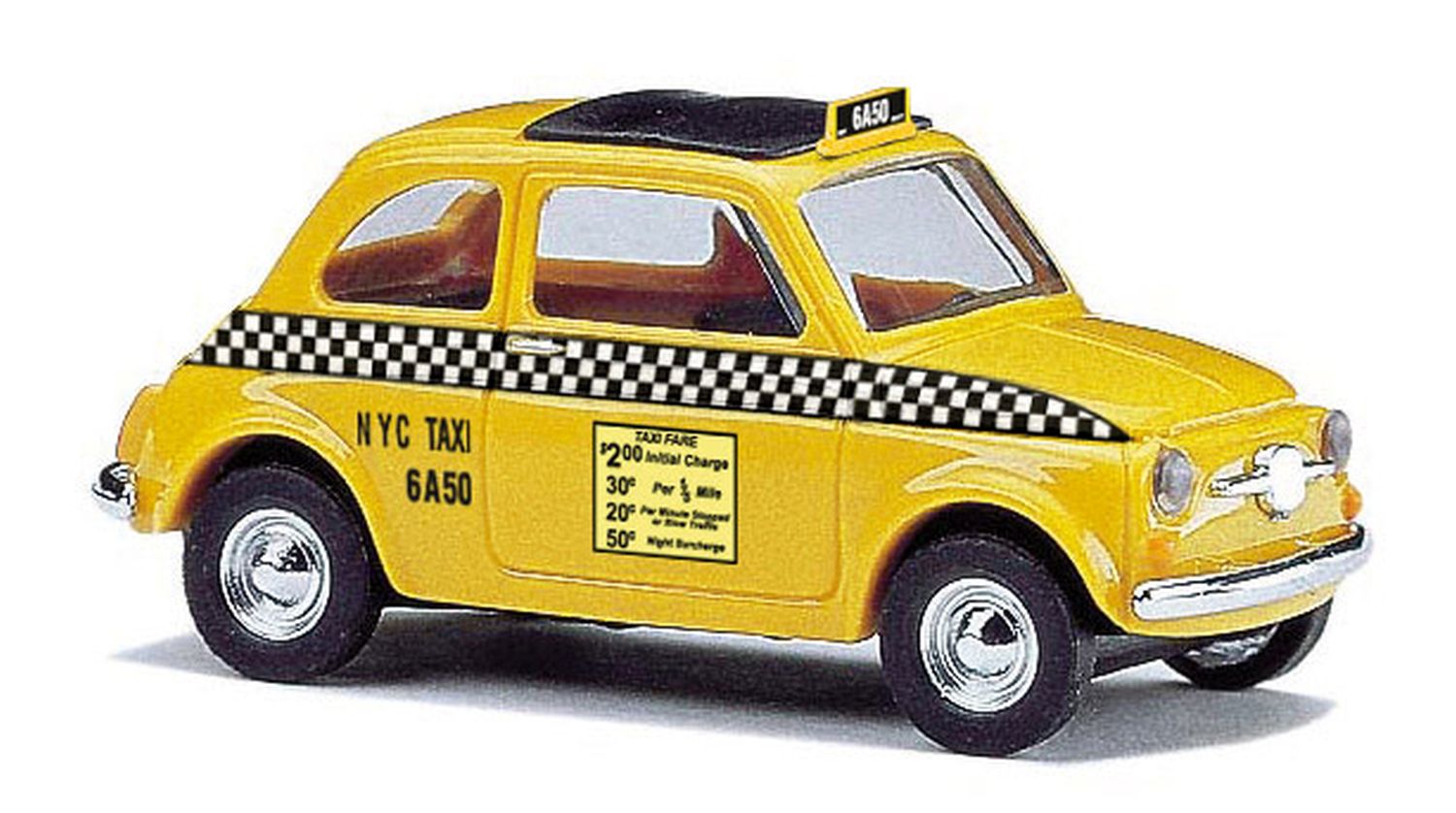 Busch 48732 - Fiat 500 US Taxi, Baujahr 1965