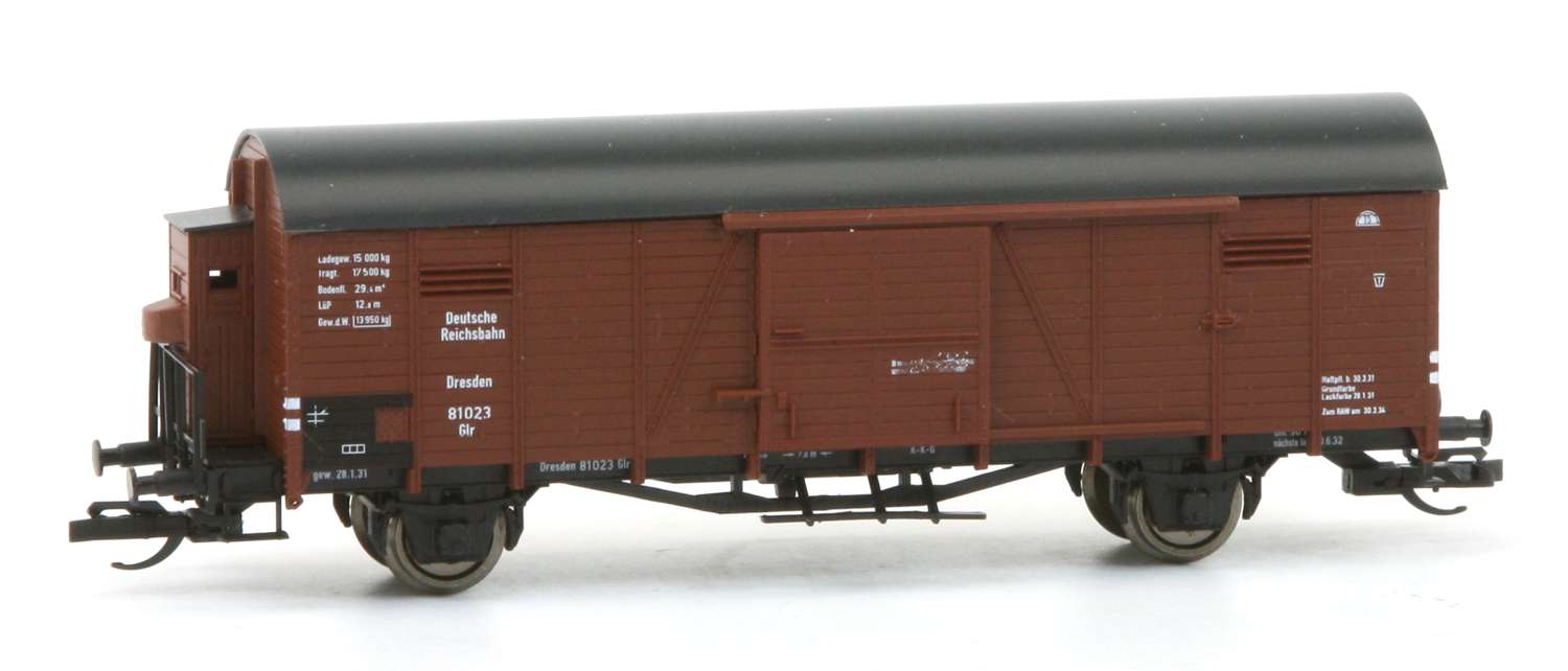 Hädl 113111-11 - Gedeckter Güterwagen 'Dresden' Glt, DRG, Ep.II