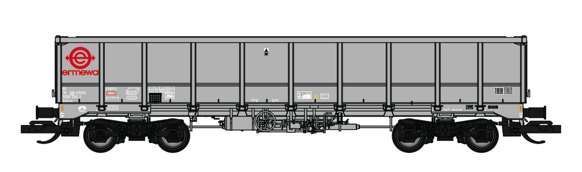Revolution-Trains TT-EAL-102B - Offener Güterwagen EALNOS, Ermewa, Ep.VI, 5500 068-8