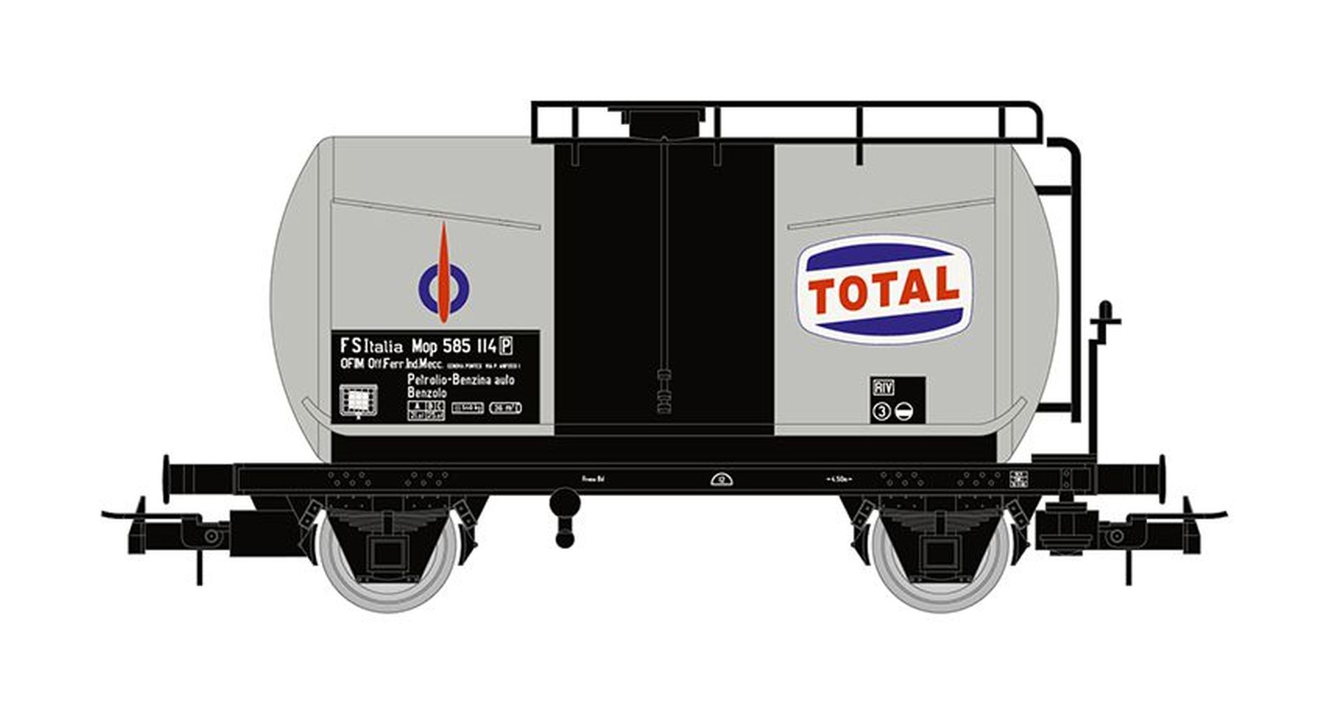 Rivarossi HR6565 - 2er Set Kesselwagen, FS, Ep.III 'Total'