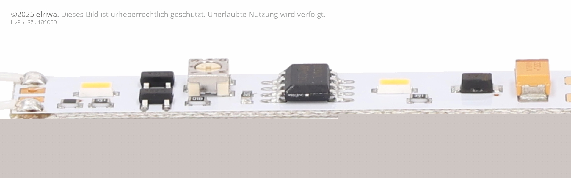 MS 14054 - Lichtleiste warmweiss, 290 mm mit Kondensator, 12 LED, El. gleiche Seite