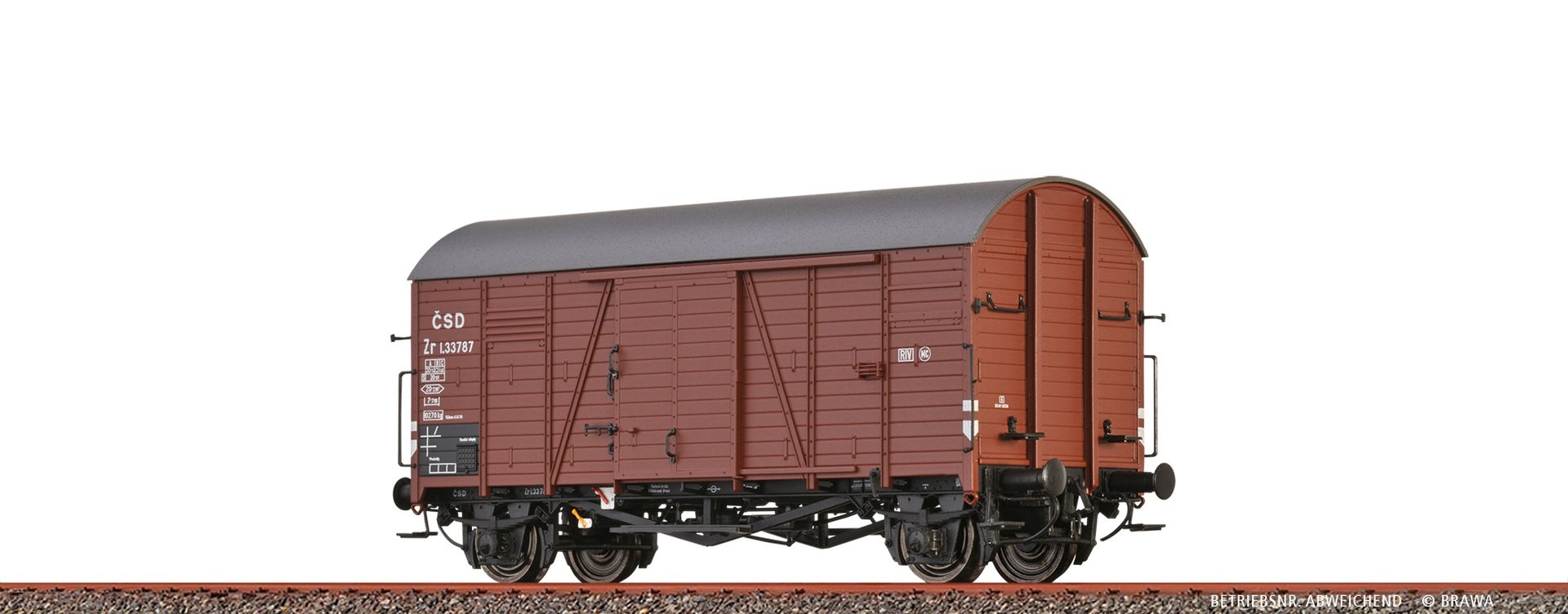 Brawa 50741 - Gedeckter Güterwagen Zr, CSD, Ep.III