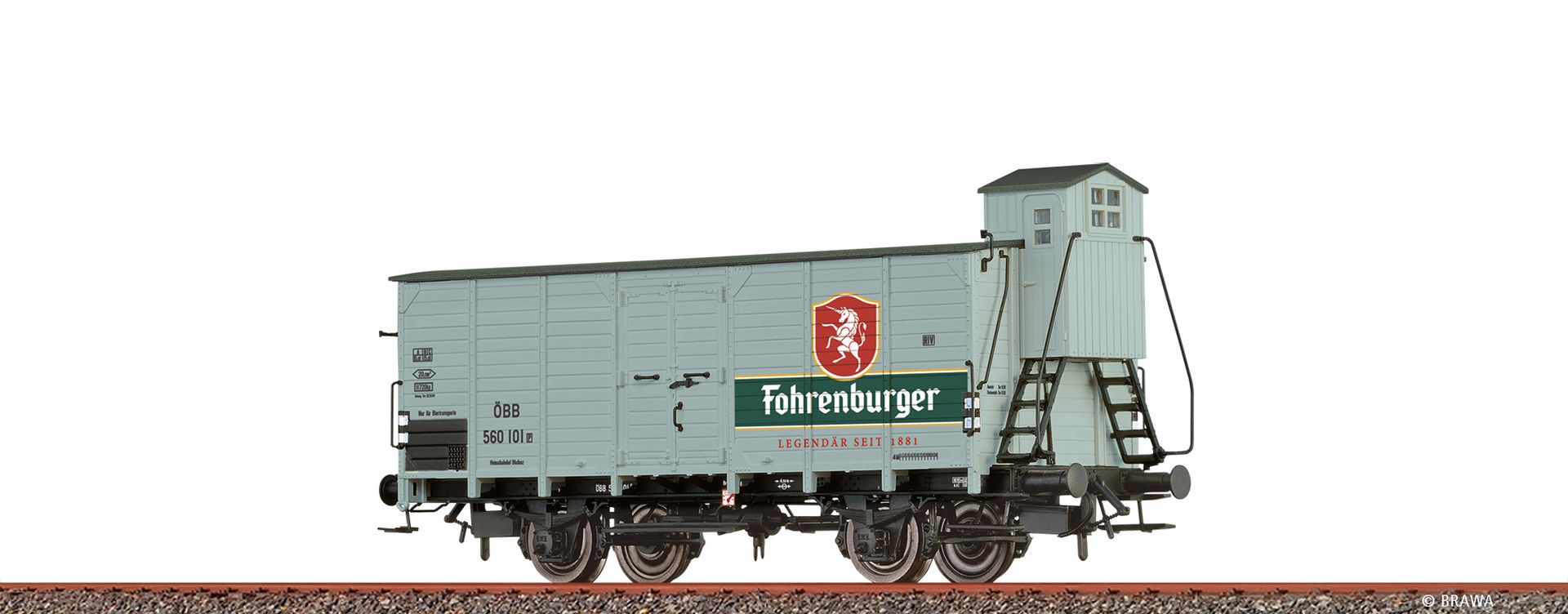 Brawa 50772 - Bierwagen [P] 'Fohrenburger Bier', ÖBB, Ep.III