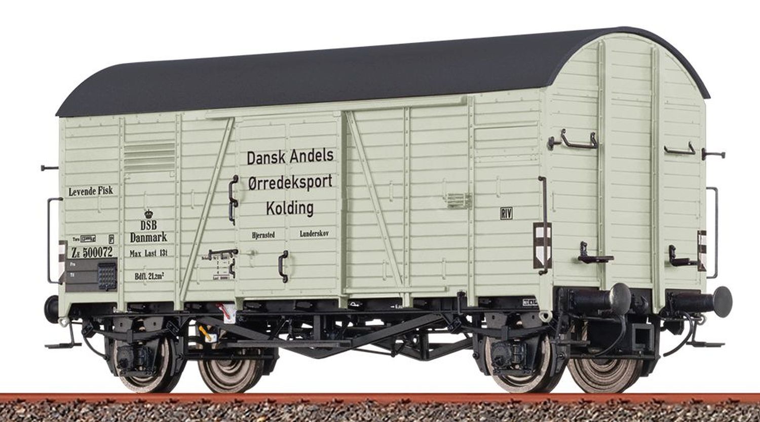 Brawa 47995 - Gedeckter Güterwagen ZE, DSB, Ep.III 'Fisketransportvogn'