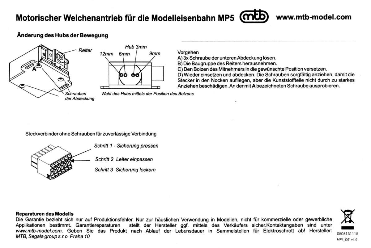 mtb MP5 - Unterflurantrieb