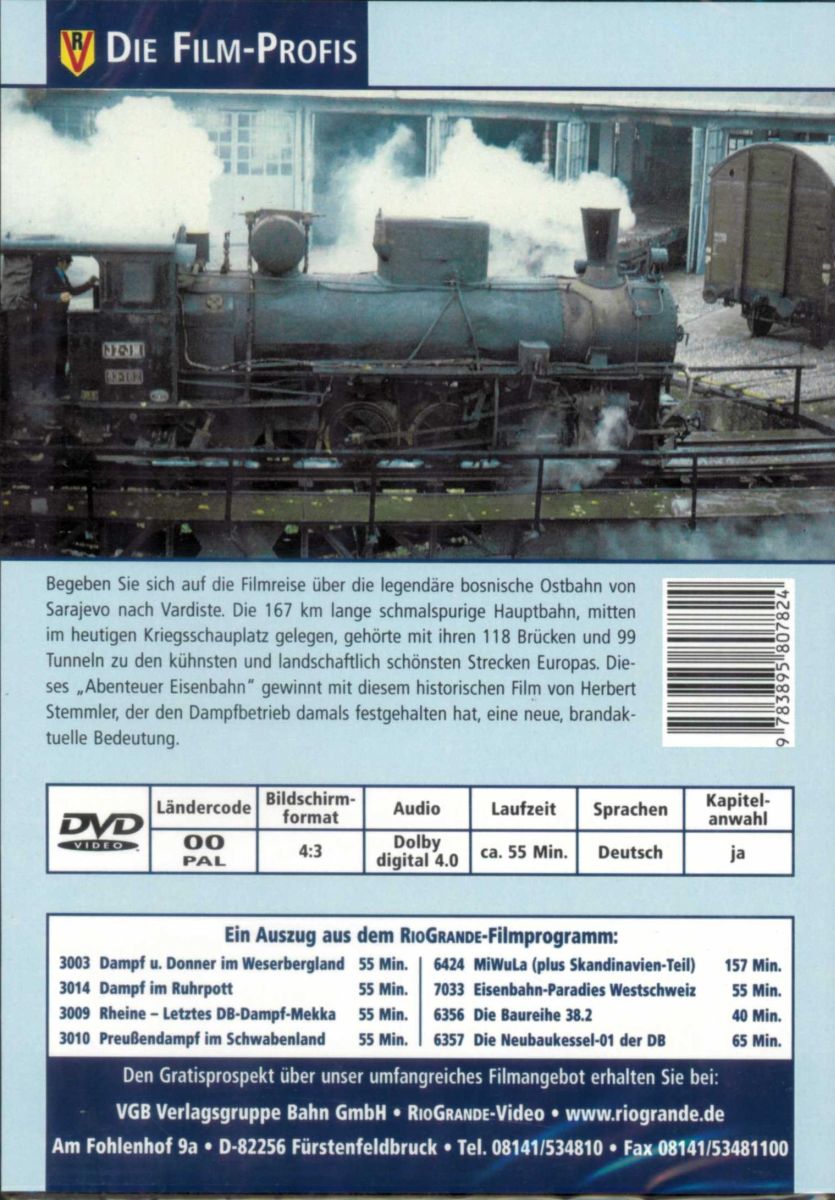 VGB 3013 - DVD - Schmalspurdampf in Bosniens Gebirge