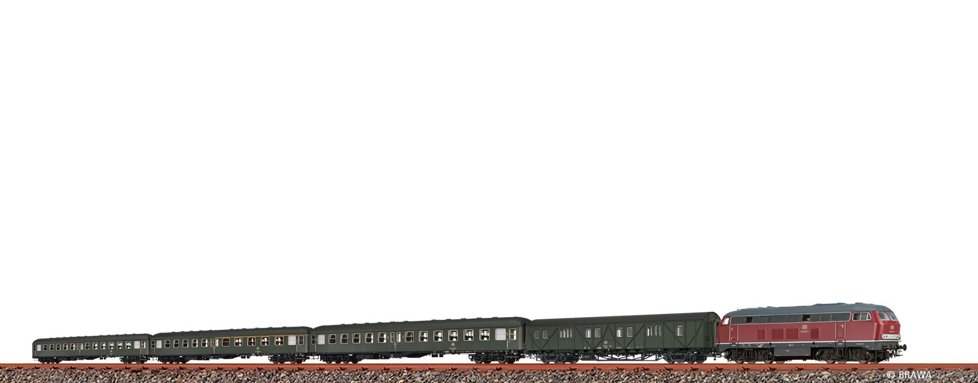 Brawa 50830 - Zugset E 1642 mit BR 216 und Personenzug, DB, Ep.IV, AC-Sound-Extra