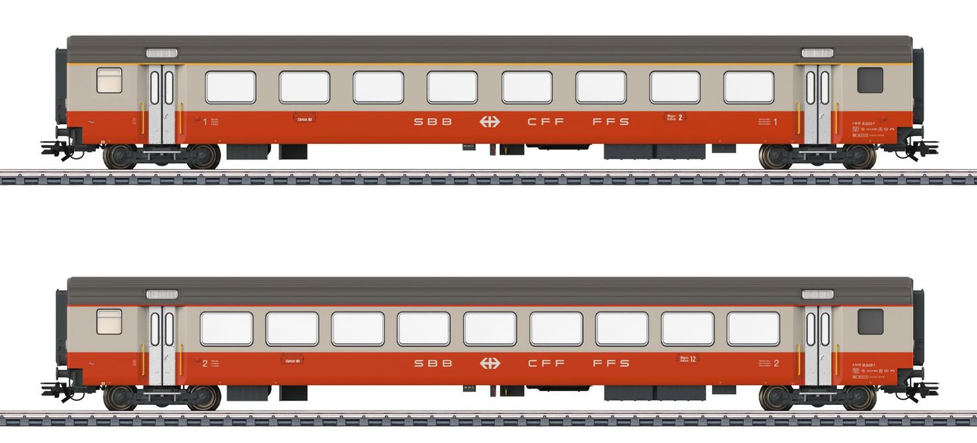 Märklin 42191 - 2er Set Personenwagen EW III, SBB, Ep.IV