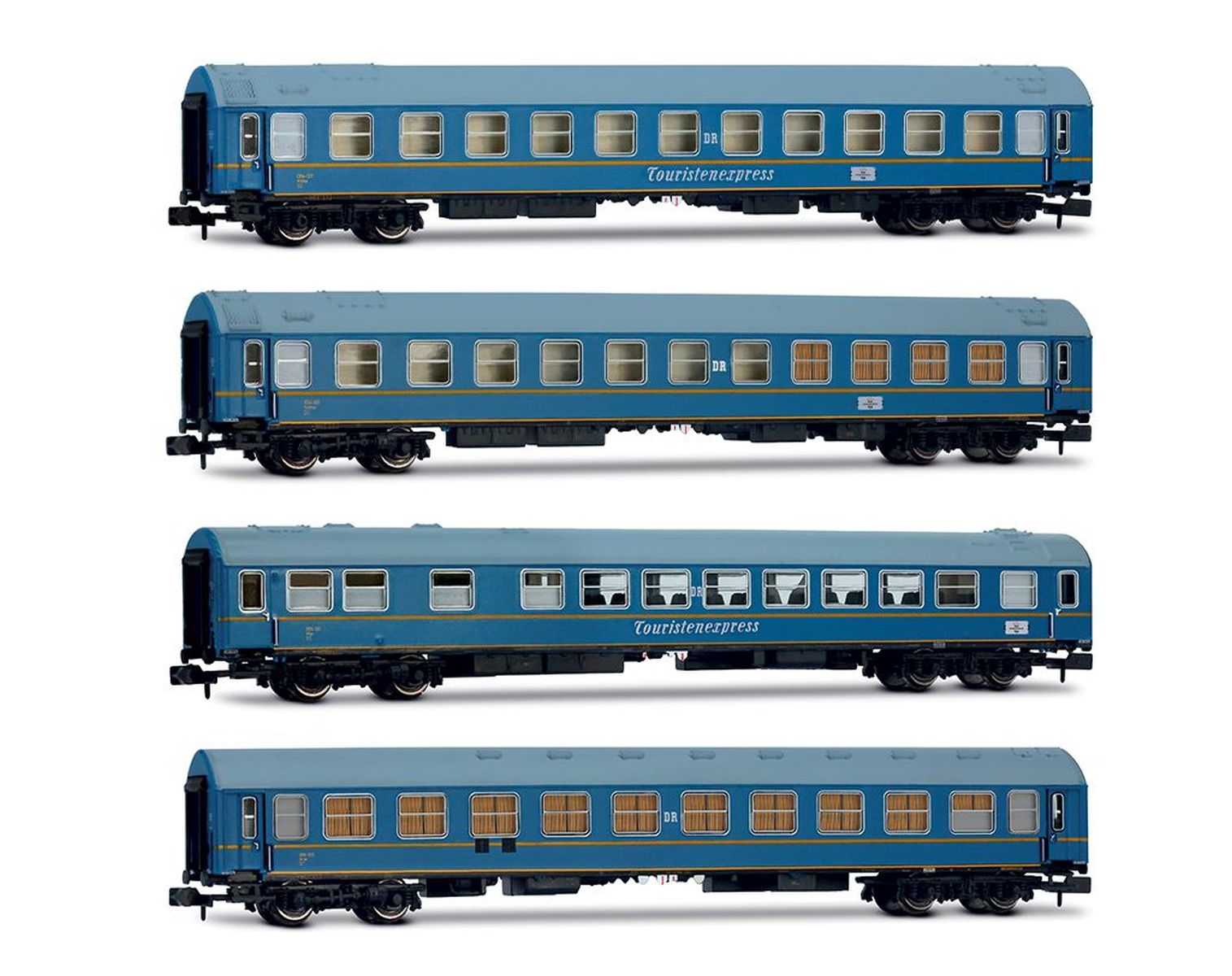 Arnold HN4481 - 4er Set Personenwagen 'Tourex', DR, Ep.III