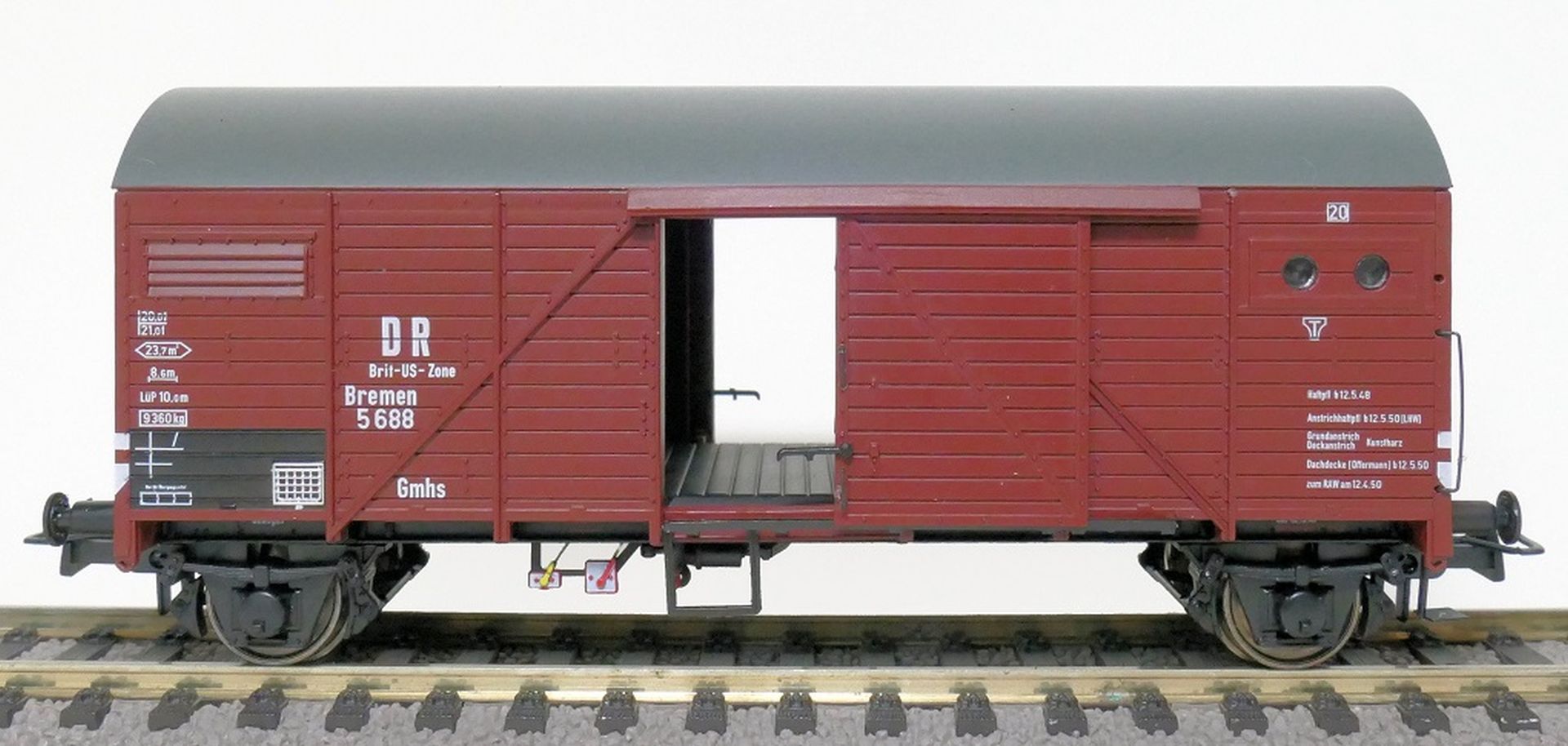 Exact-Train EX23640 - Gedeckter Güterwagen 'Bremen', DR, Brit-US-Zone, Ep.III