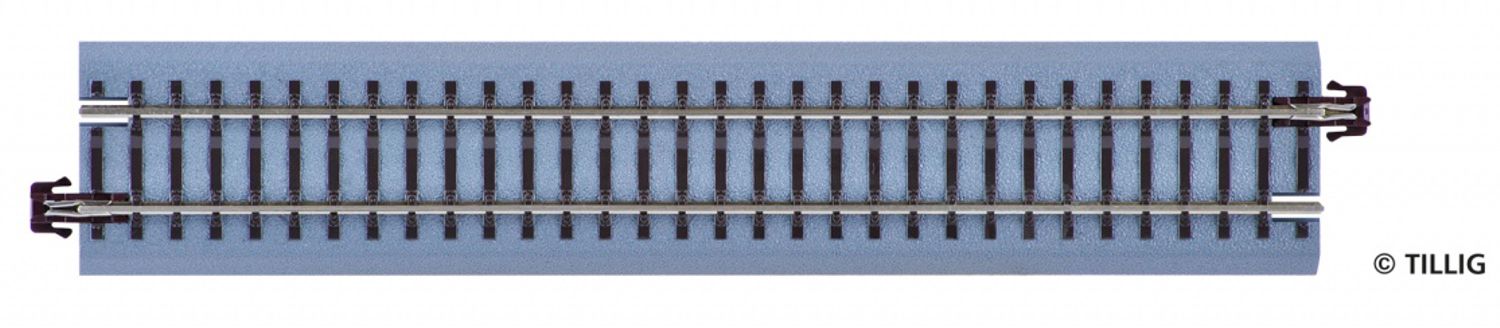 Tillig 83741 - Anschlussgleis analog, 166mm, braune Schwellen