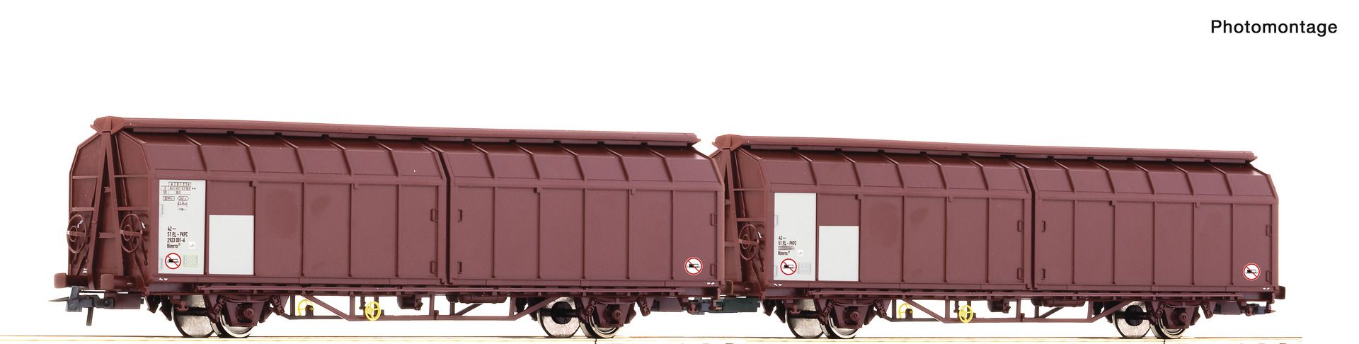 Roco 6600096 - Doppeleinheit-Schiebewandwagen Himrrs 29, PKP-Cargo, Ep.VI