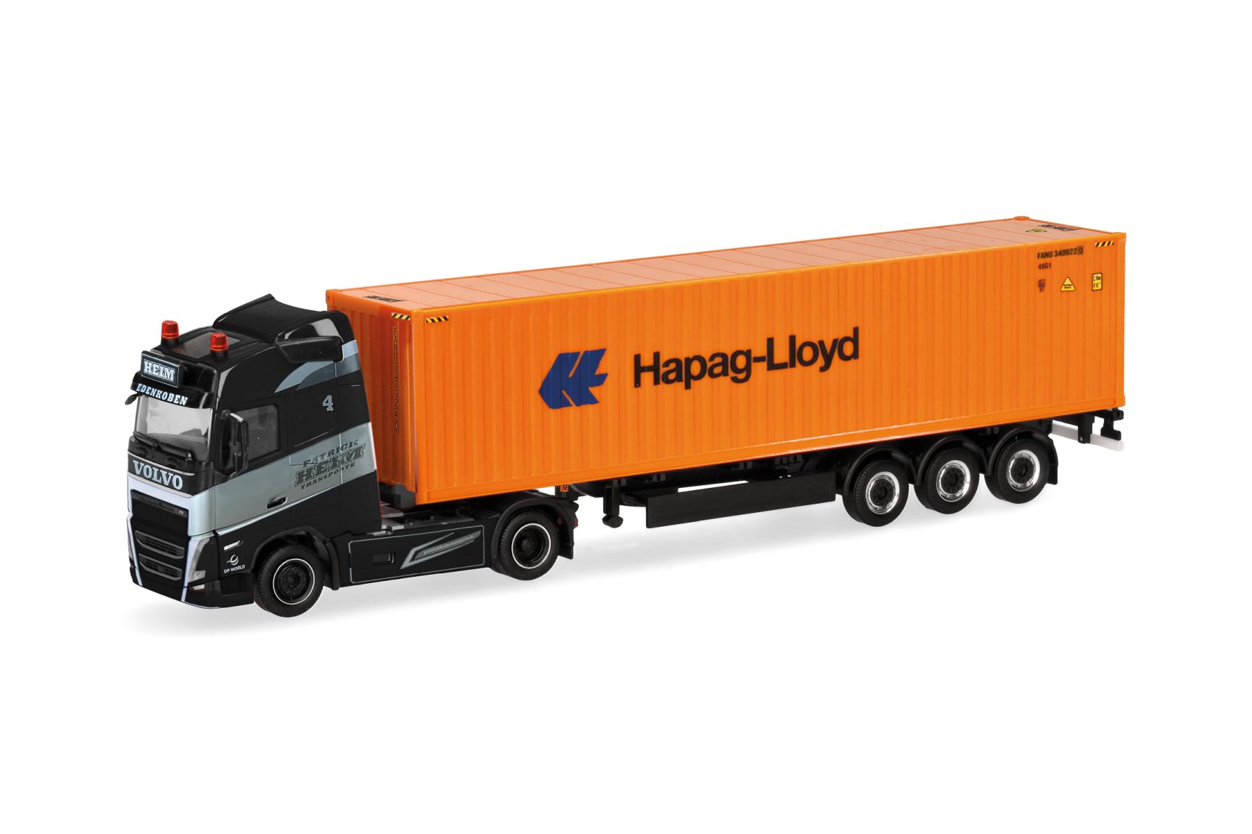 Herpa 320382 - Volvo FH GL 2020 Container-Sattelzug "Patrick Heim/Hapag Lloyd"