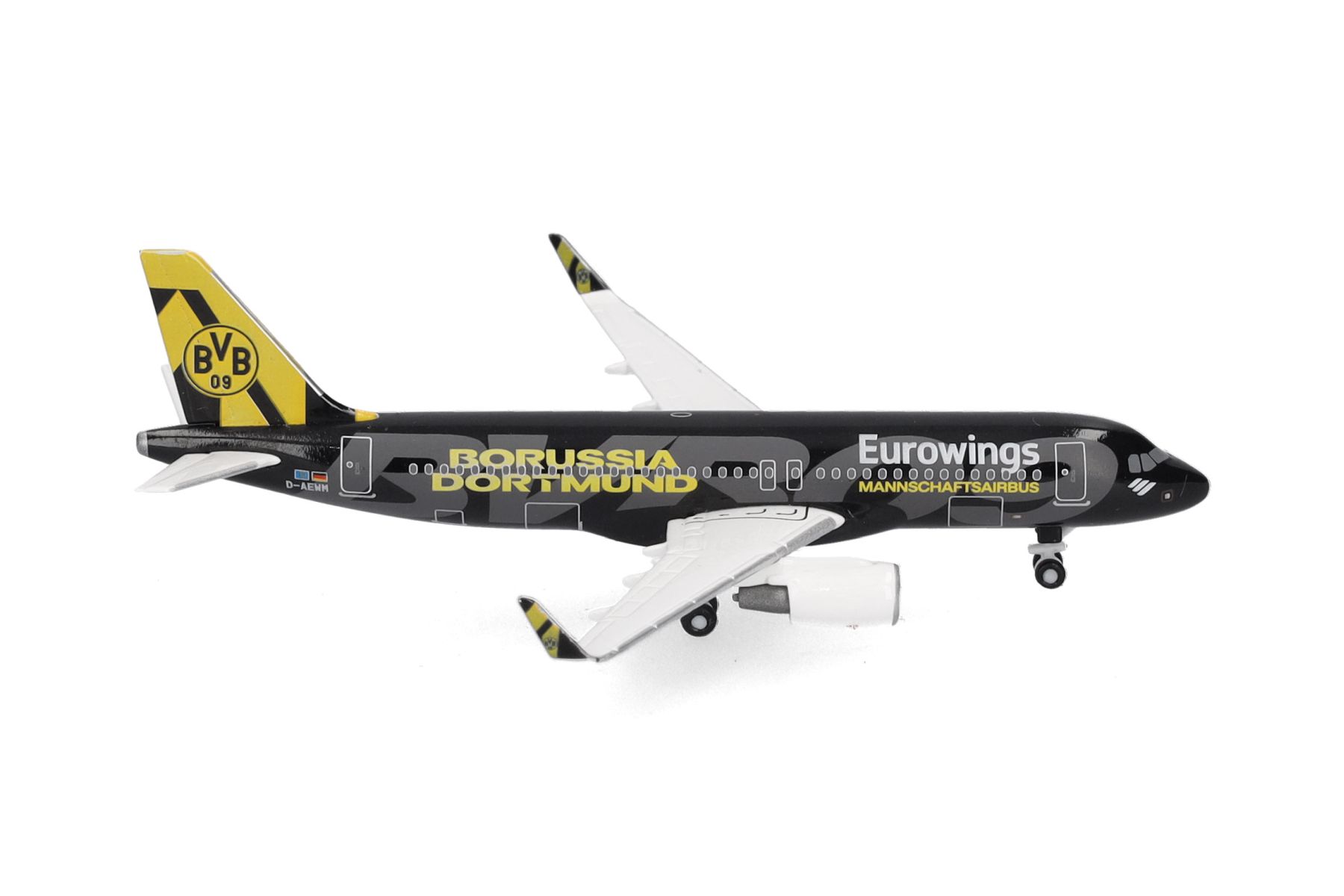 Herpa 538657 - Eurowings Airbus A320 "BVB Mannschaftsairbus" (2025) Herpa 538657 - Eurowings Airbus A320 "BVB Mannschaftsairbus" (2025)