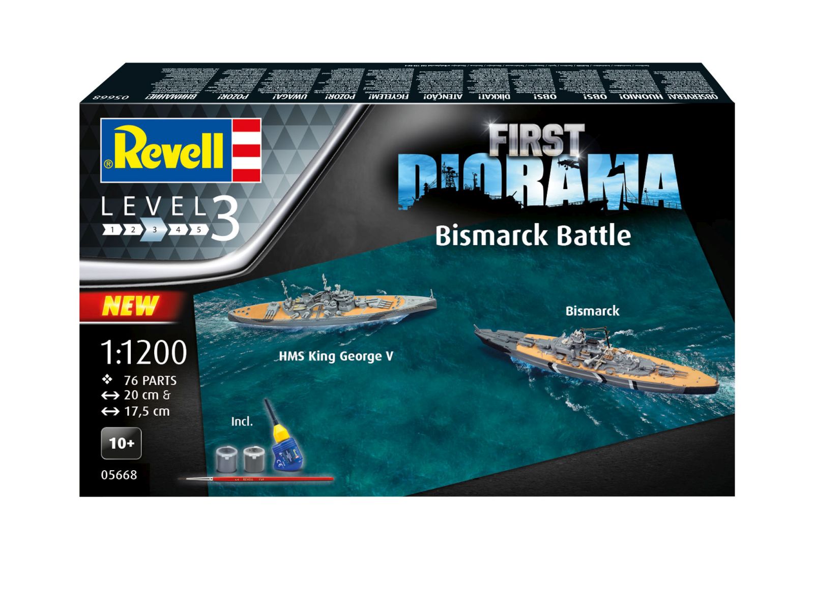Revell 05668 - First Diorama Set - Bismarck Battle Revell 05668 - First Diorama Set - Bismarck Battle