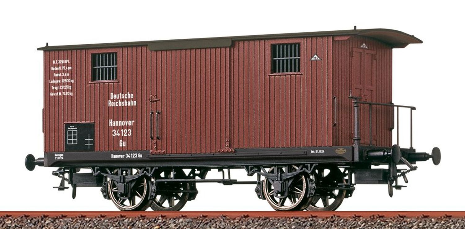 Brawa 47728 - Gedeckter Güterwagen Gu, DRG, Ep.II